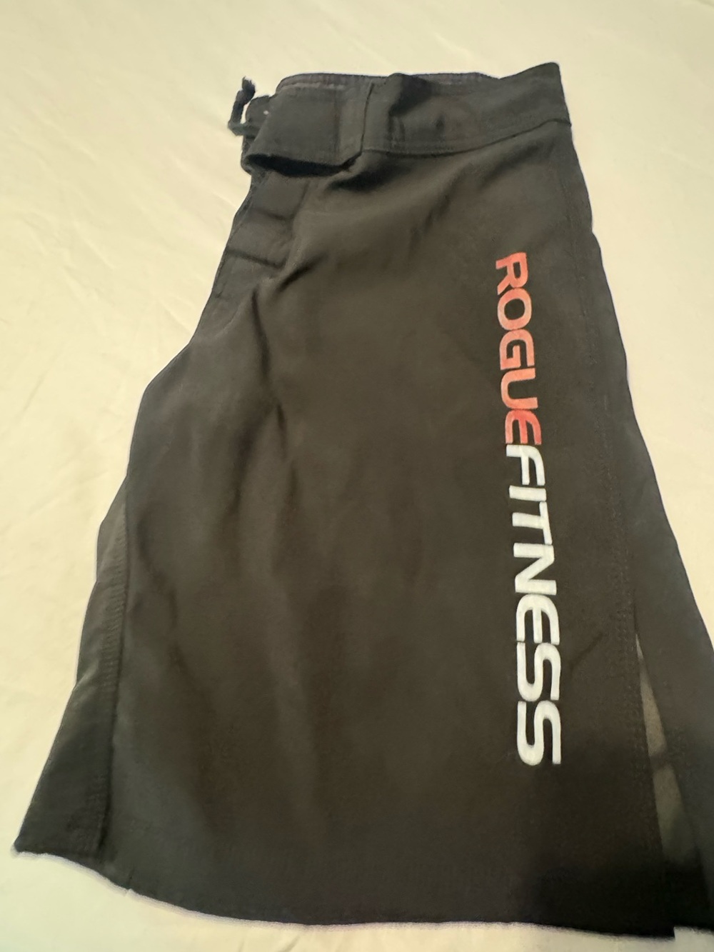 Rogue Mens Athletic Workout Shorts Black - WOD Training Gym CrossFit LIKE NEW